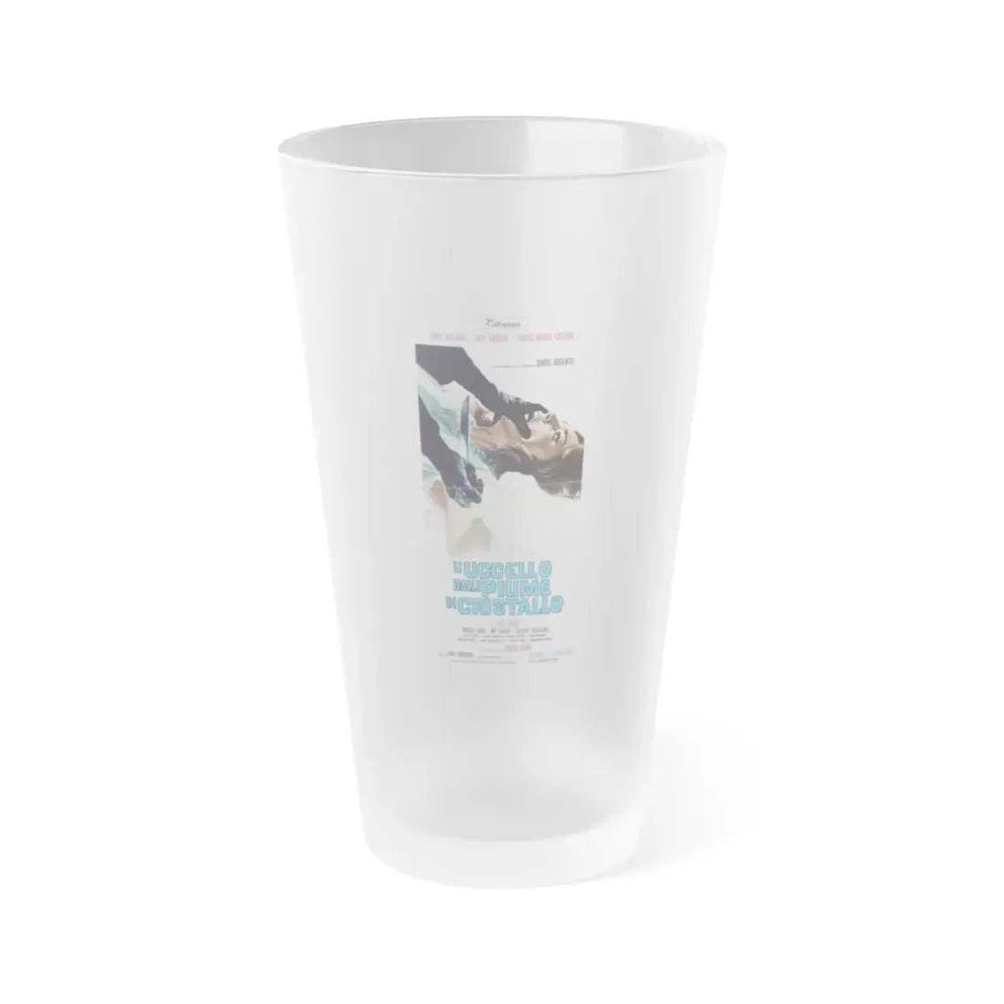 THE BIRD WITH THE CRYSTAL PLUMAGE (ITALIAN) 1970 Movie Poster - Frosted Pint Glass 16oz Default Title - Go Mug Yourself