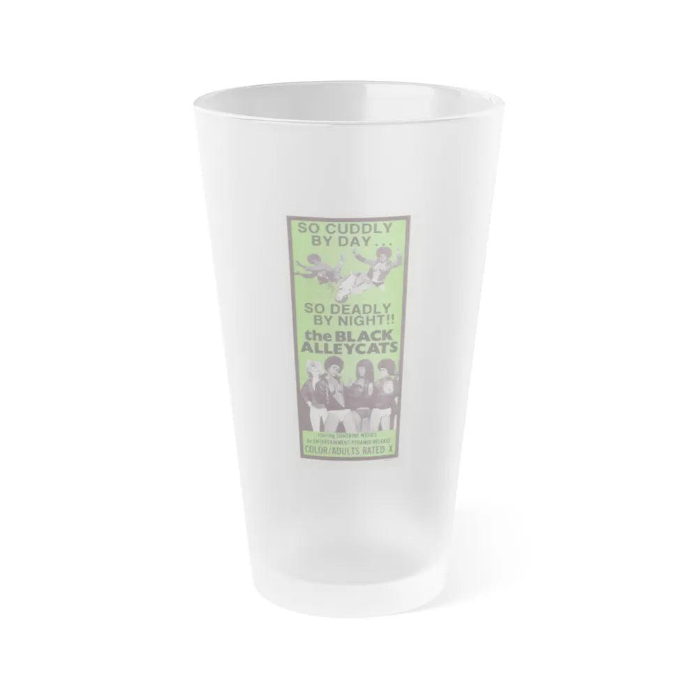 THE BLACK ALLEY CATS 1973 Movie Poster - Frosted Pint Glass 16oz-Go Mug Yourself