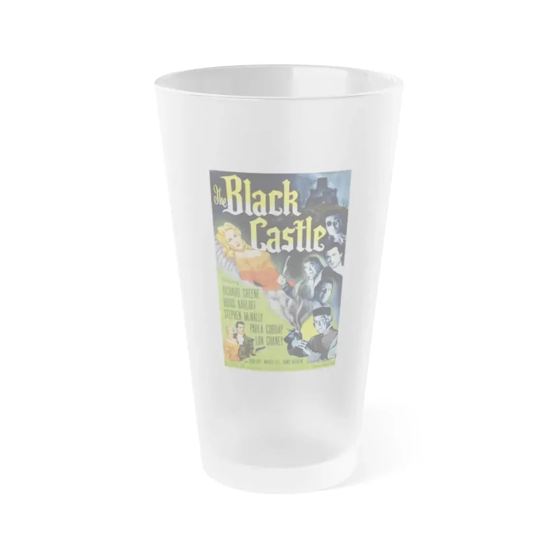 THE BLACK CASTLE 1952 Movie Poster - Frosted Pint Glass 16oz Default Title - Go Mug Yourself