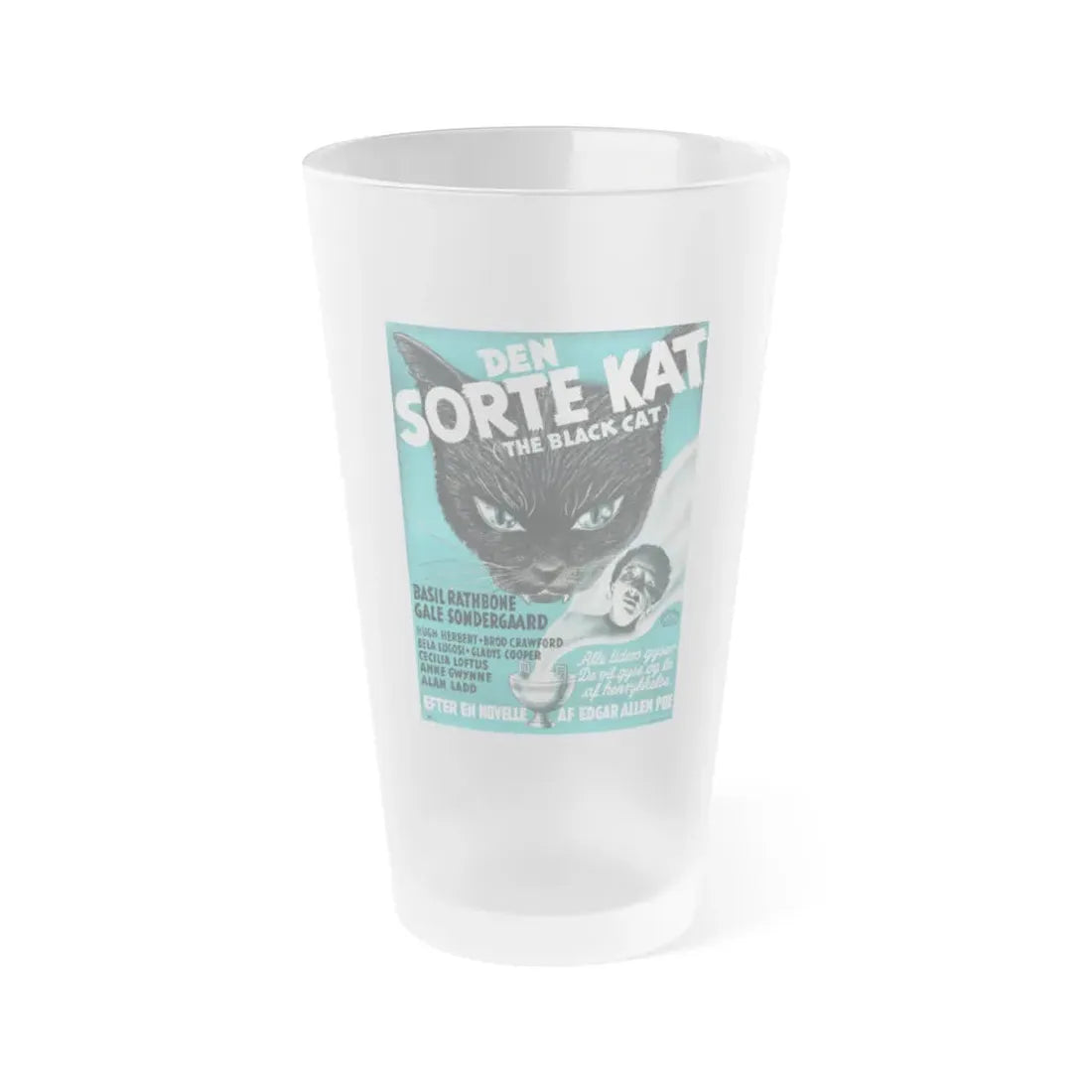 THE BLACK CAT (2) 1941 Movie Poster - Frosted Pint Glass 16oz Default Title - Go Mug Yourself