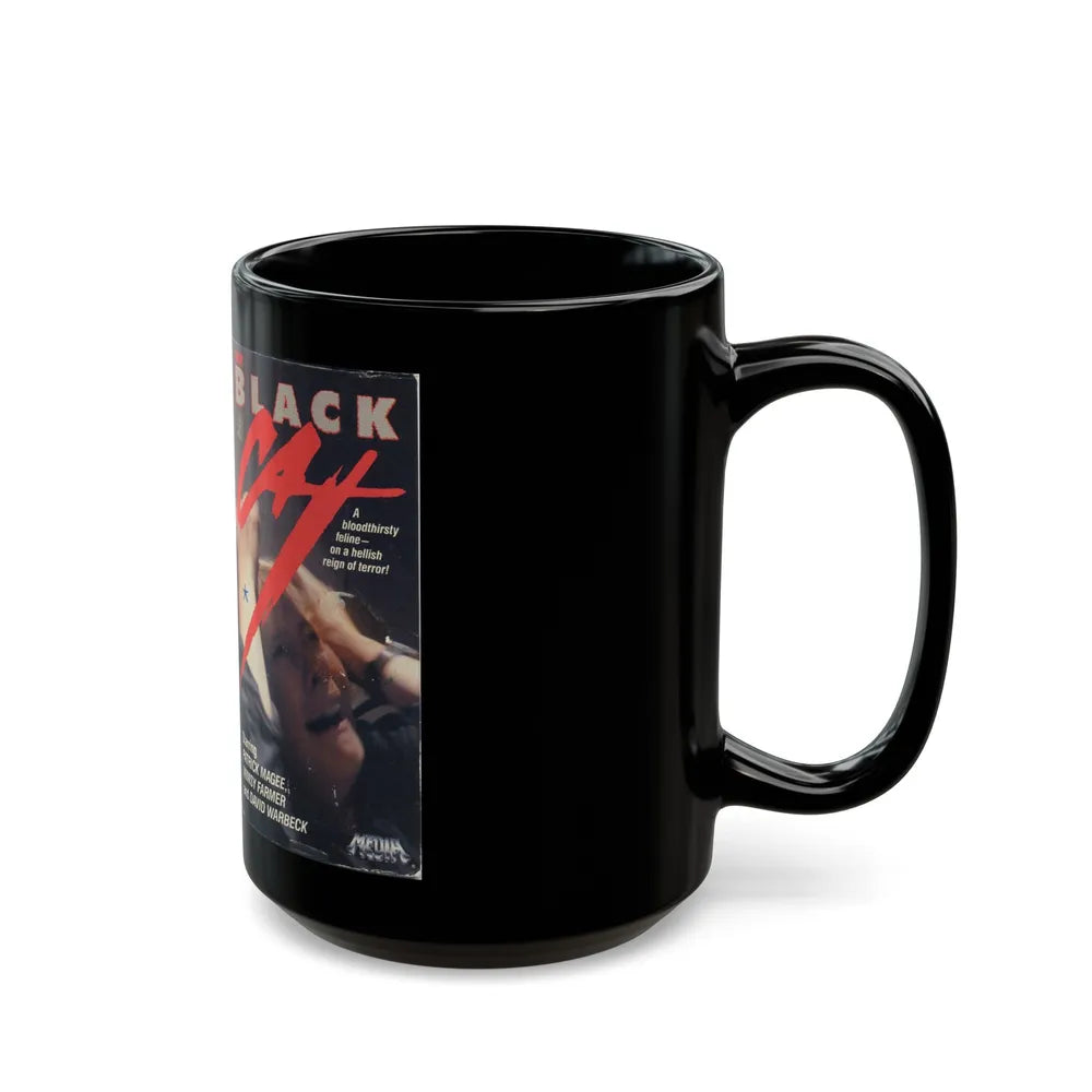 THE BLACK CAT (VHS COVER) - Black Coffee Mug-Go Mug Yourself