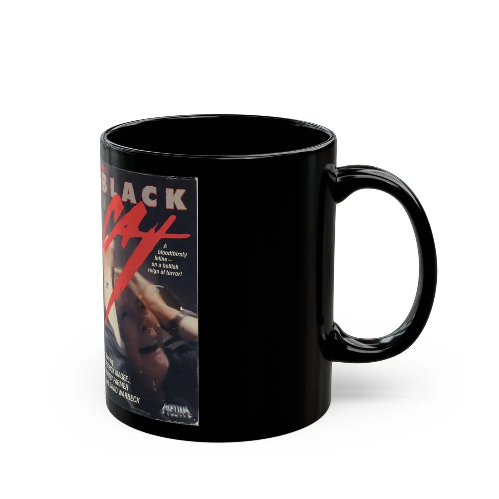 THE BLACK CAT (VHS COVER) - Black Coffee Mug-Go Mug Yourself