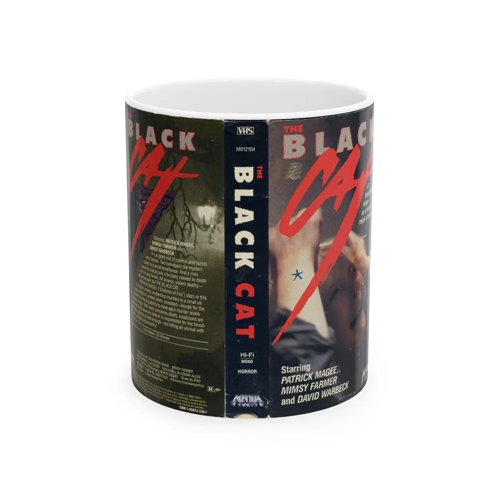 THE BLACK CAT (VHS COVER) - White Coffee Mug-11oz-Go Mug Yourself