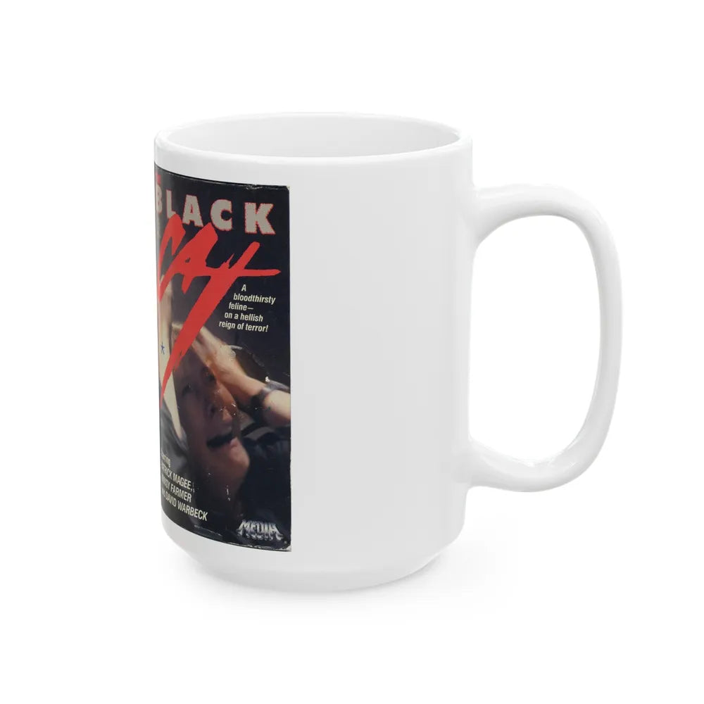 THE BLACK CAT (VHS COVER) - White Coffee Mug-Go Mug Yourself