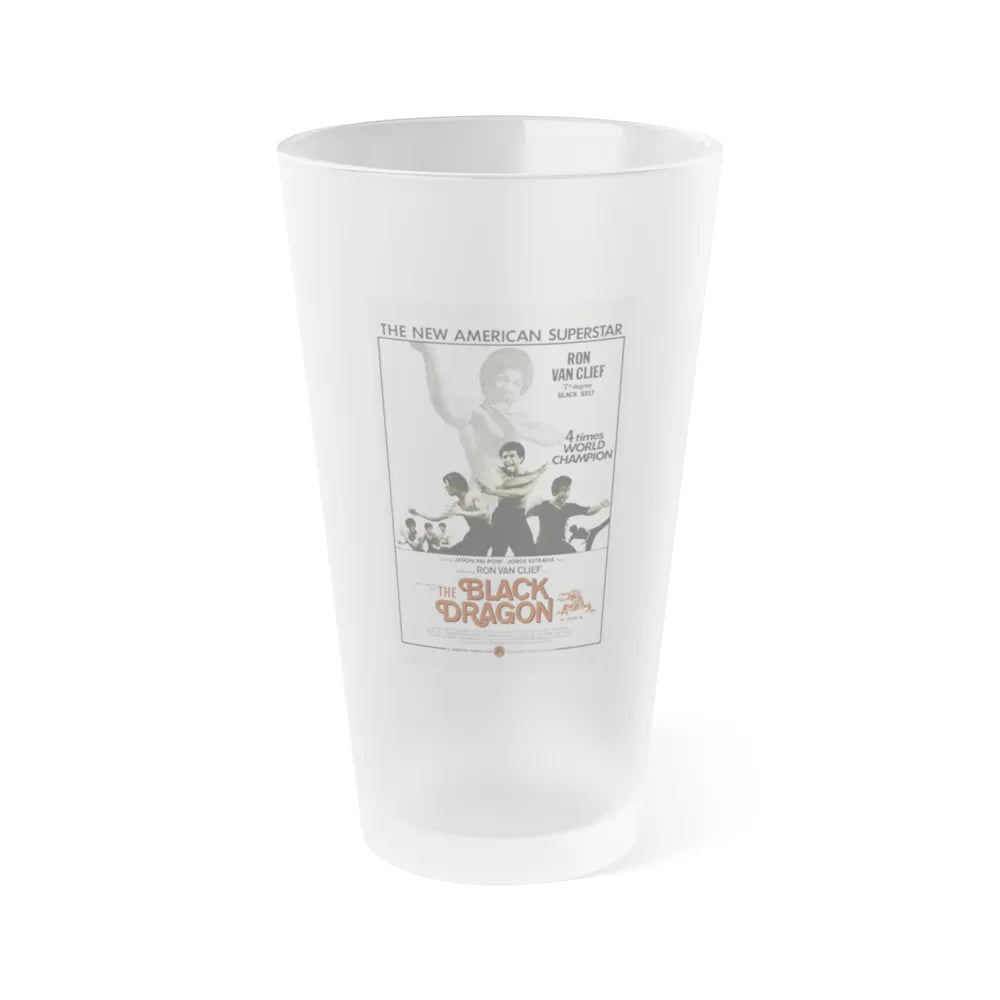 THE BLACK DRAGON 1974 Movie Poster - Frosted Pint Glass 16oz-16oz-Frosted-Go Mug Yourself