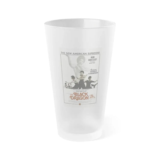 THE BLACK DRAGON 1974 Movie Poster - Frosted Pint Glass 16oz 16oz Frosted - Go Mug Yourself