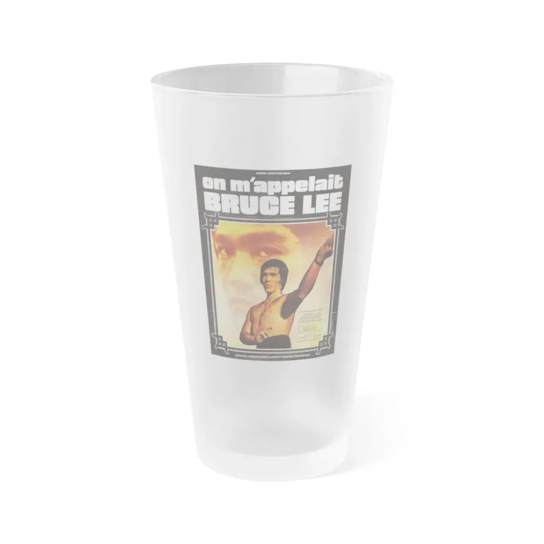 THE BLACK DRAGON'S REVENGE (FRENCH) 1975 Movie Poster - Frosted Pint Glass 16oz 16oz Frosted - Go Mug Yourself
