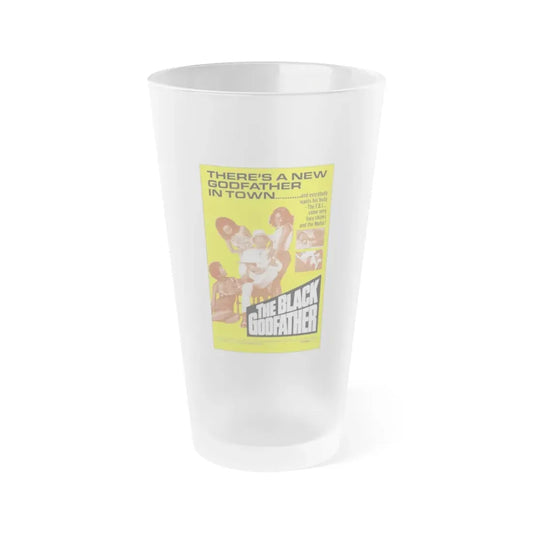 THE BLACK GODFATHER 1974 Movie Poster - Frosted Pint Glass 16oz Default Title - Go Mug Yourself