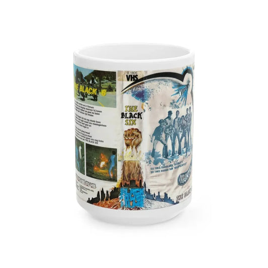 THE BLACK SIX (VHS COVER) - White Coffee Mug 15oz - Go Mug Yourself