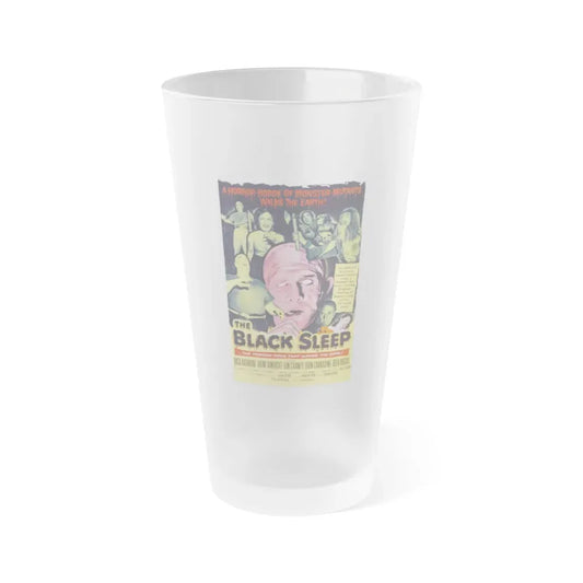 THE BLACK SLEEP 1956 Movie Poster - Frosted Pint Glass 16oz Default Title - Go Mug Yourself