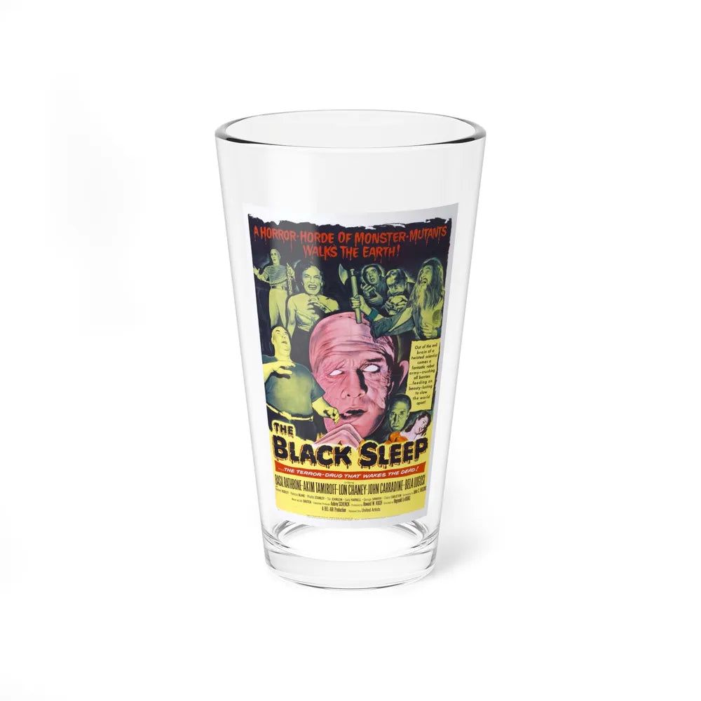 THE BLACK SLEEP 1956 Movie Poster - Pint Glass 16oz-16oz-Go Mug Yourself