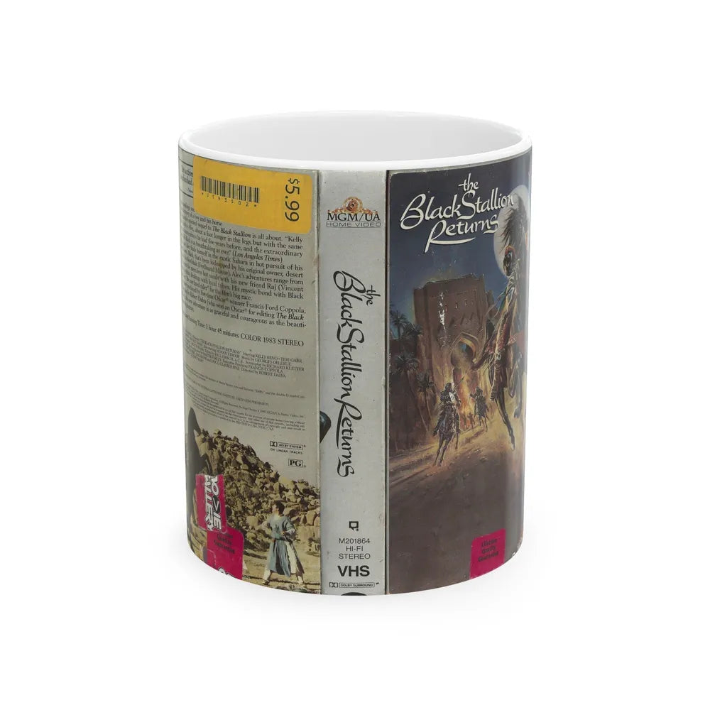 THE BLACK STALLION RETURNS (VHS COVER) - White Coffee Mug-11oz-Go Mug Yourself