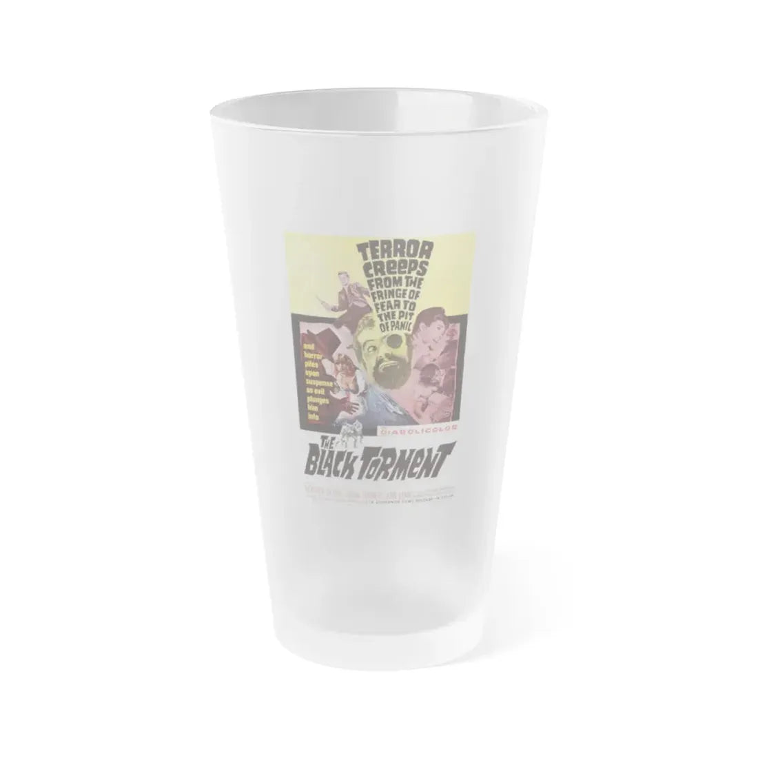 THE BLACK TORMENT 1964 Movie Poster - Frosted Pint Glass 16oz Default Title - Go Mug Yourself
