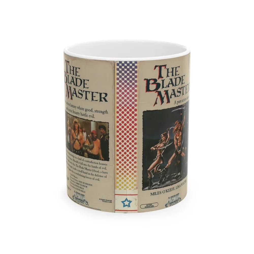 THE BLADE MASTER VERSION2 (VHS COVER) - White Coffee Mug-11oz-Go Mug Yourself