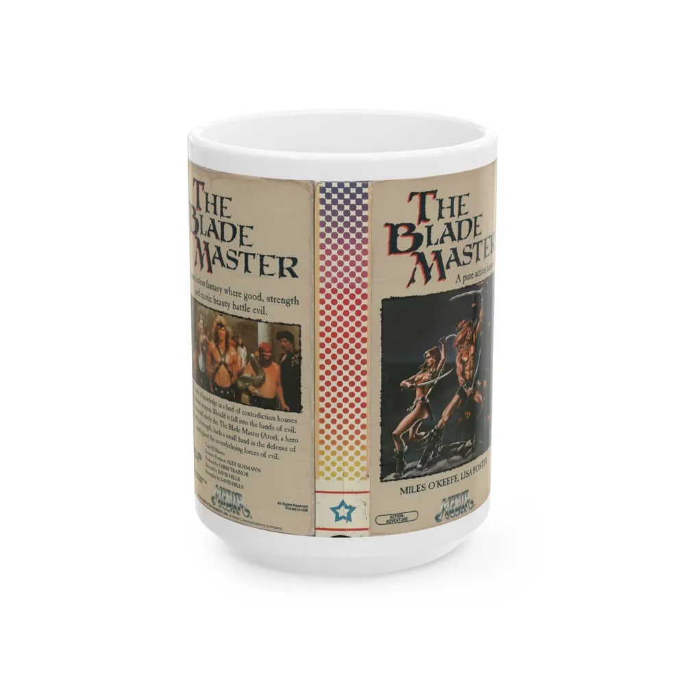 THE BLADE MASTER VERSION2 (VHS COVER) - White Coffee Mug-15oz-Go Mug Yourself