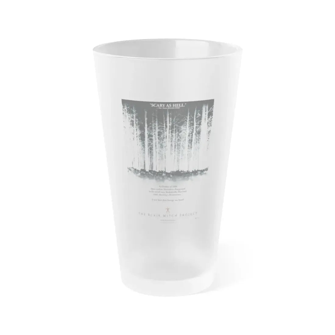 THE BLAIR WITCH PROJECT 1999 Movie Poster - Frosted Pint Glass 16oz Default Title - Go Mug Yourself