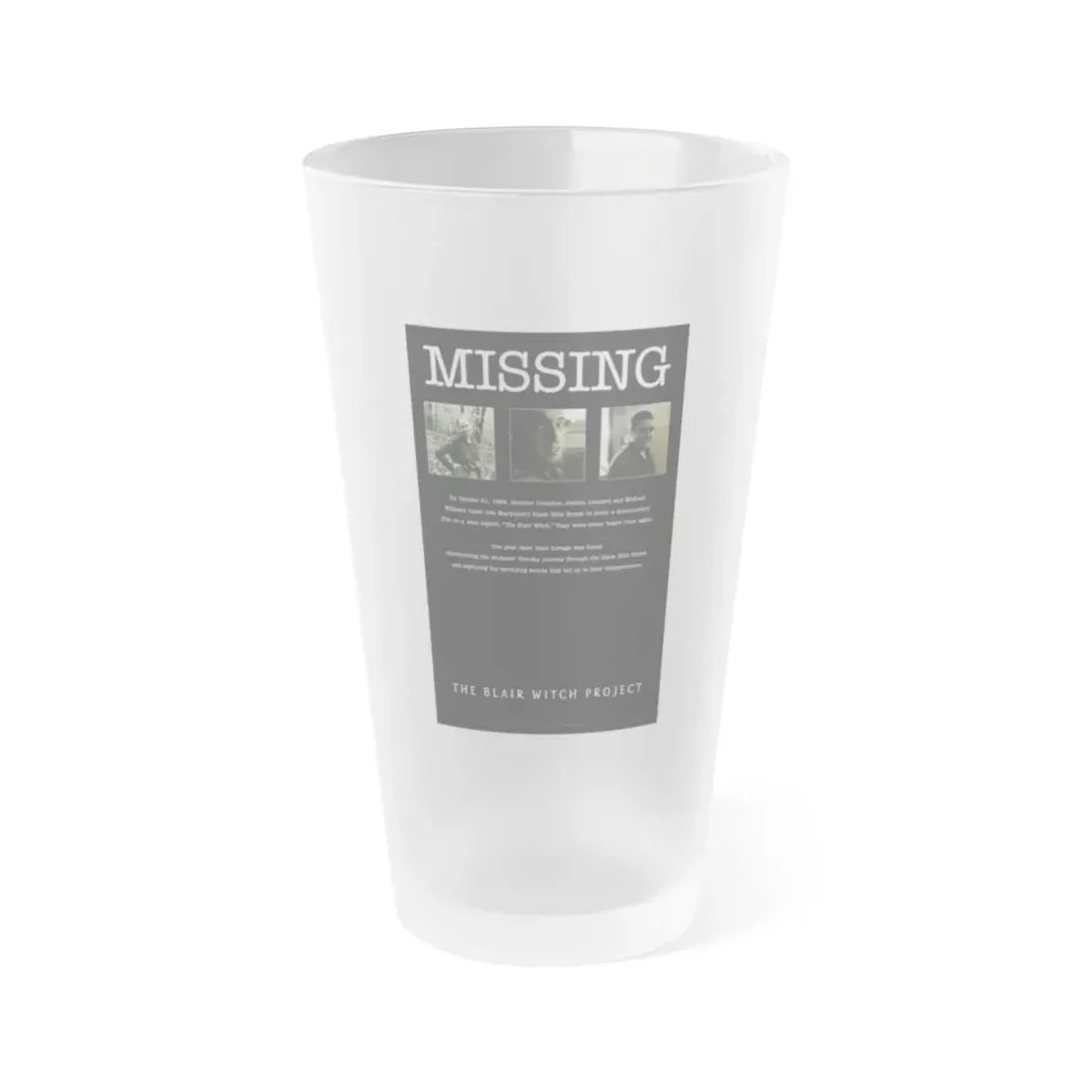 THE BLAIR WITCH PROJECT (TEASER) 1999 Movie Poster - Frosted Pint Glass 16oz Default Title - Go Mug Yourself