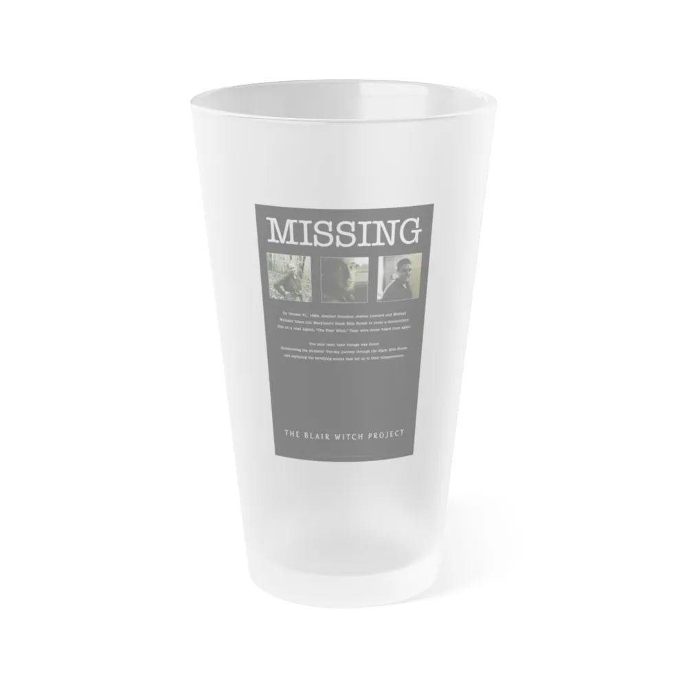 THE BLAIR WITCH PROJECT (TEASER) 1999 Movie Poster - Frosted Pint Glass 16oz-Go Mug Yourself