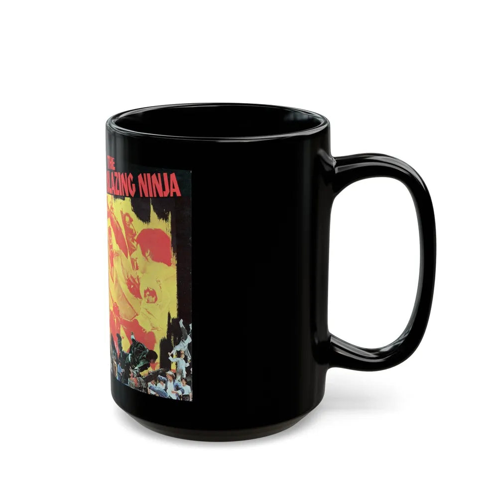 THE BLAZING NINJA (VHS COVER) - Black Coffee Mug-Go Mug Yourself