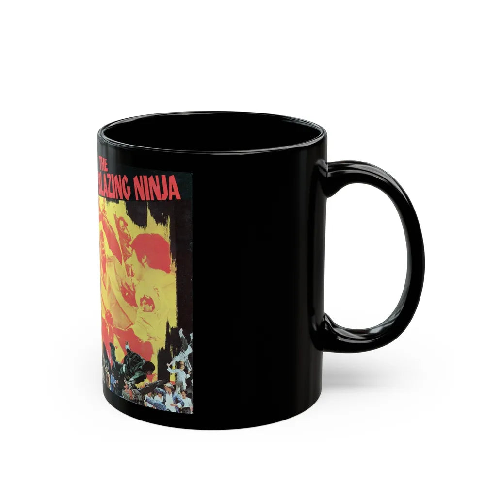 THE BLAZING NINJA (VHS COVER) - Black Coffee Mug-Go Mug Yourself