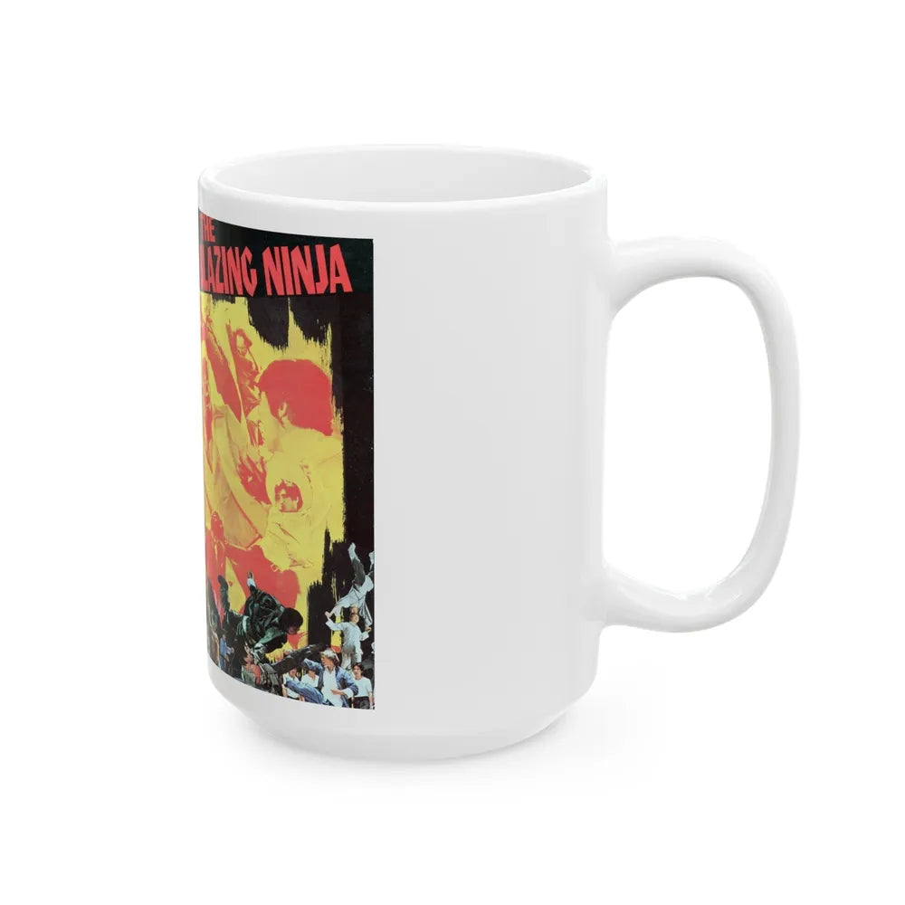 THE BLAZING NINJA (VHS COVER) - White Coffee Mug-Go Mug Yourself