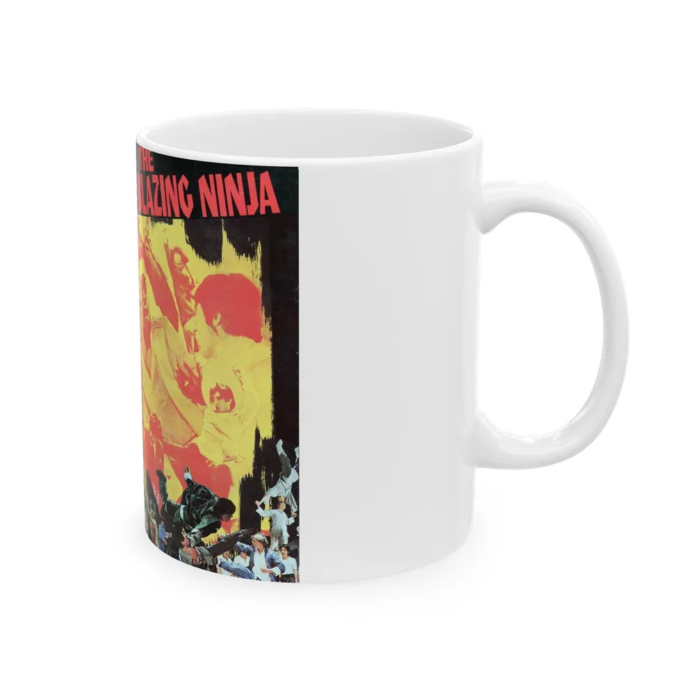 THE BLAZING NINJA (VHS COVER) - White Coffee Mug-Go Mug Yourself