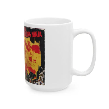 THE BLAZING NINJA VIDEO TREASURES (VHS COVER) - White Coffee Mug - Go Mug Yourself