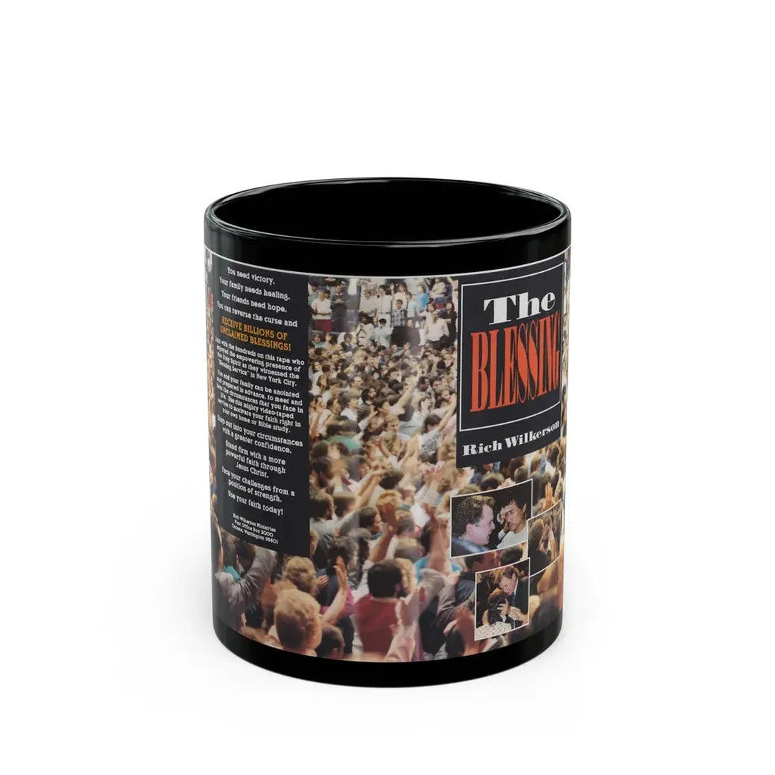 THE BLESSING RICH WILKERSON (VHS COVER) - Black Coffee Mug 11oz - Go Mug Yourself
