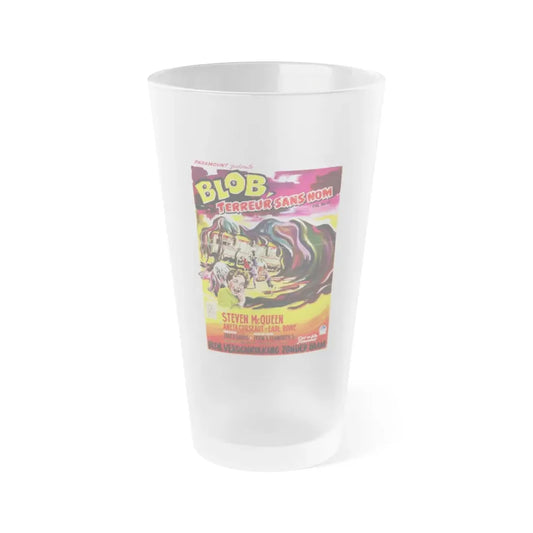 THE BLOB (BELGIAN) 1958 Movie Poster - Frosted Pint Glass 16oz Default Title - Go Mug Yourself