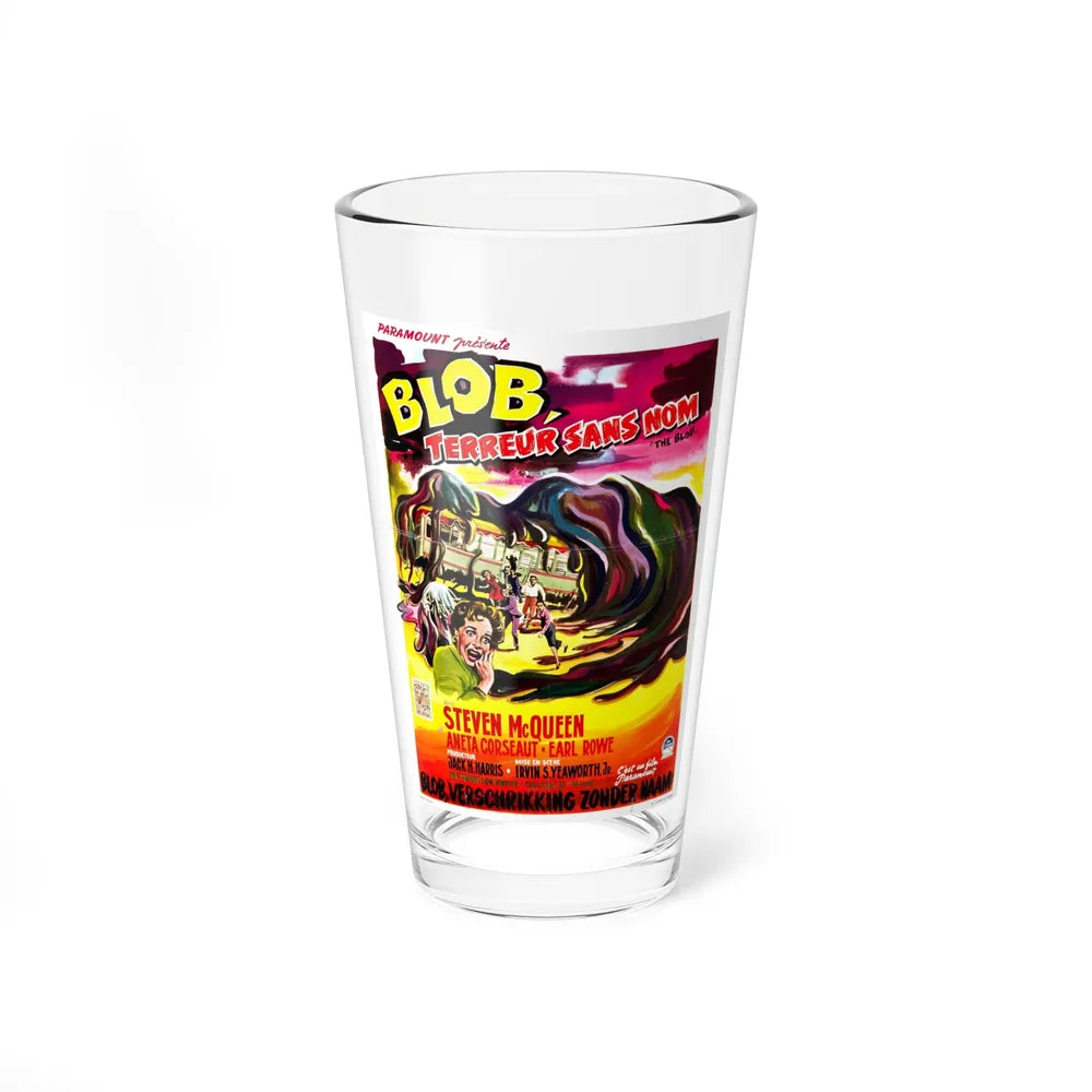 THE BLOB (BELGIAN) 1958 Movie Poster - Pint Glass 16oz-16oz-Go Mug Yourself