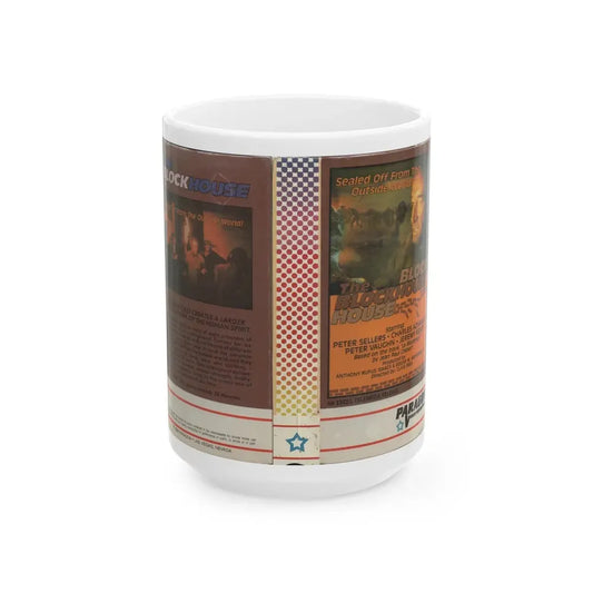 THE BLOCKHOUSE (VHS COVER) - White Coffee Mug 15oz - Go Mug Yourself
