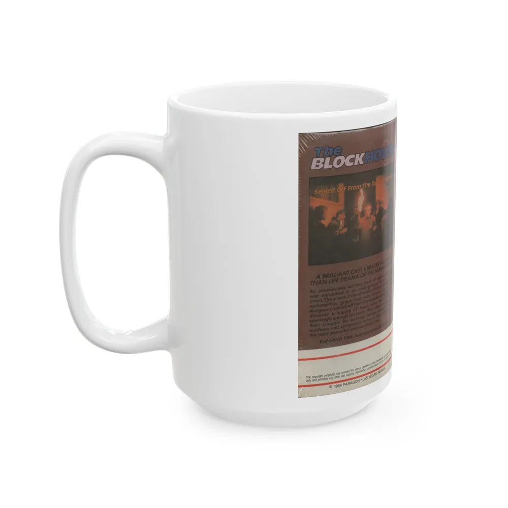 THE BLOCKHOUSE (VHS COVER) - White Coffee Mug-Go Mug Yourself