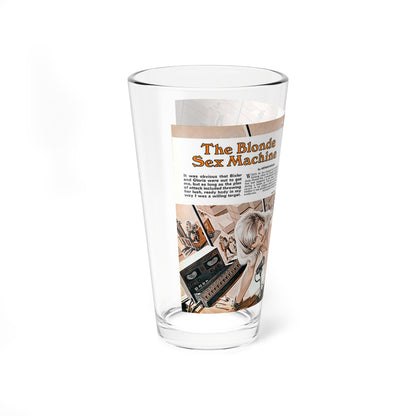 The Blonde Sex Machine (Magazine Illustration) Pint Glass 16oz-Go Mug Yourself