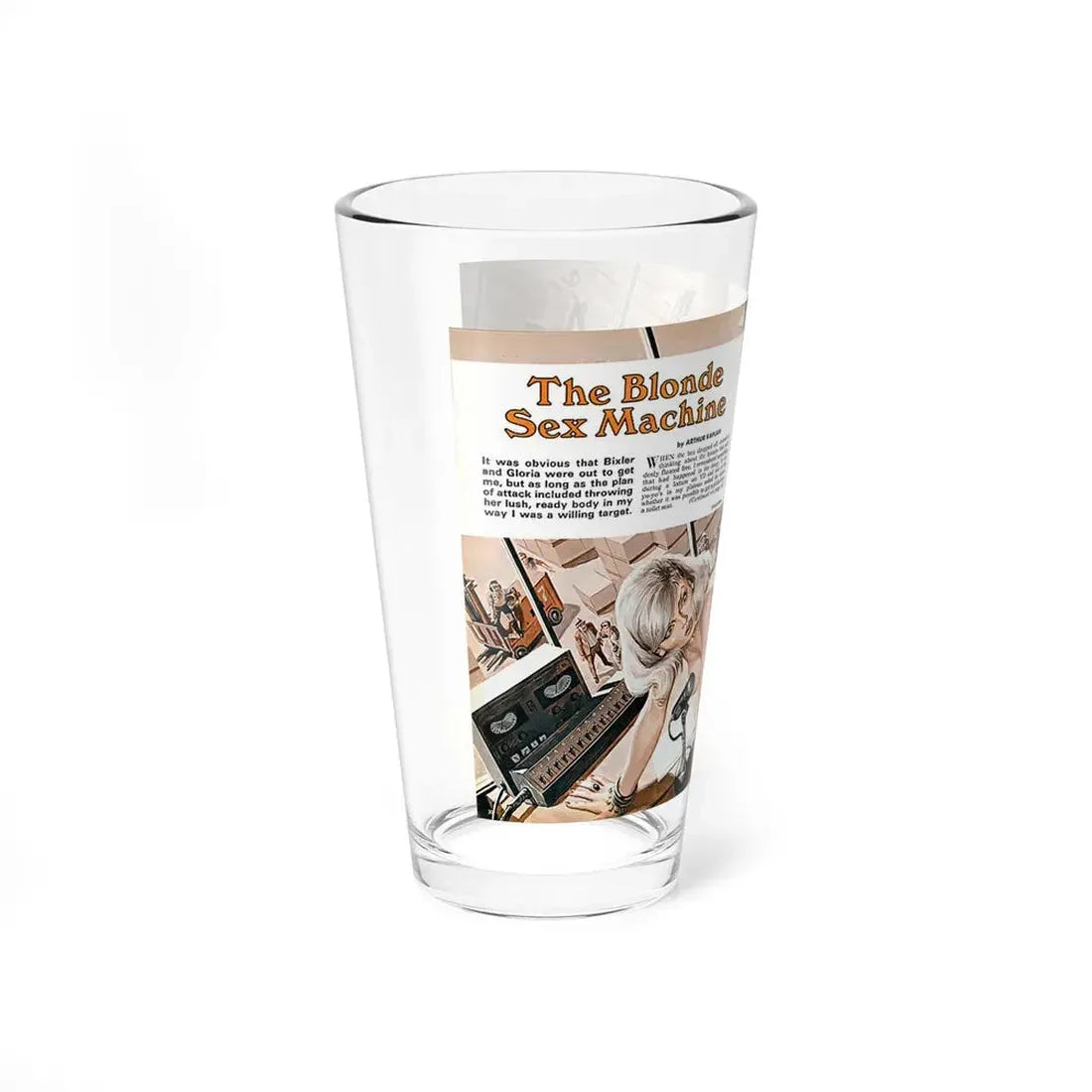 The Blonde Sex Machine (Magazine Illustration) Pint Glass 16oz - Go Mug Yourself