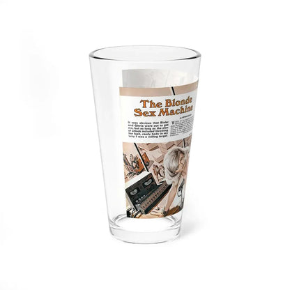 The Blonde Sex Machine (Magazine Illustration) Pint Glass 16oz - Go Mug Yourself