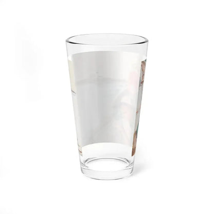 The Blonde with the Sea Green Eyos (Magazine Illustration) Pint Glass 16oz - Go Mug Yourself