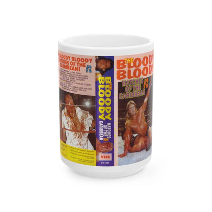 THE BLOODY BLOODY MATCHES OF THE CARIBBEAN NUMBER 2 (VHS COVER) - White Coffee Mug-15oz-Go Mug Yourself