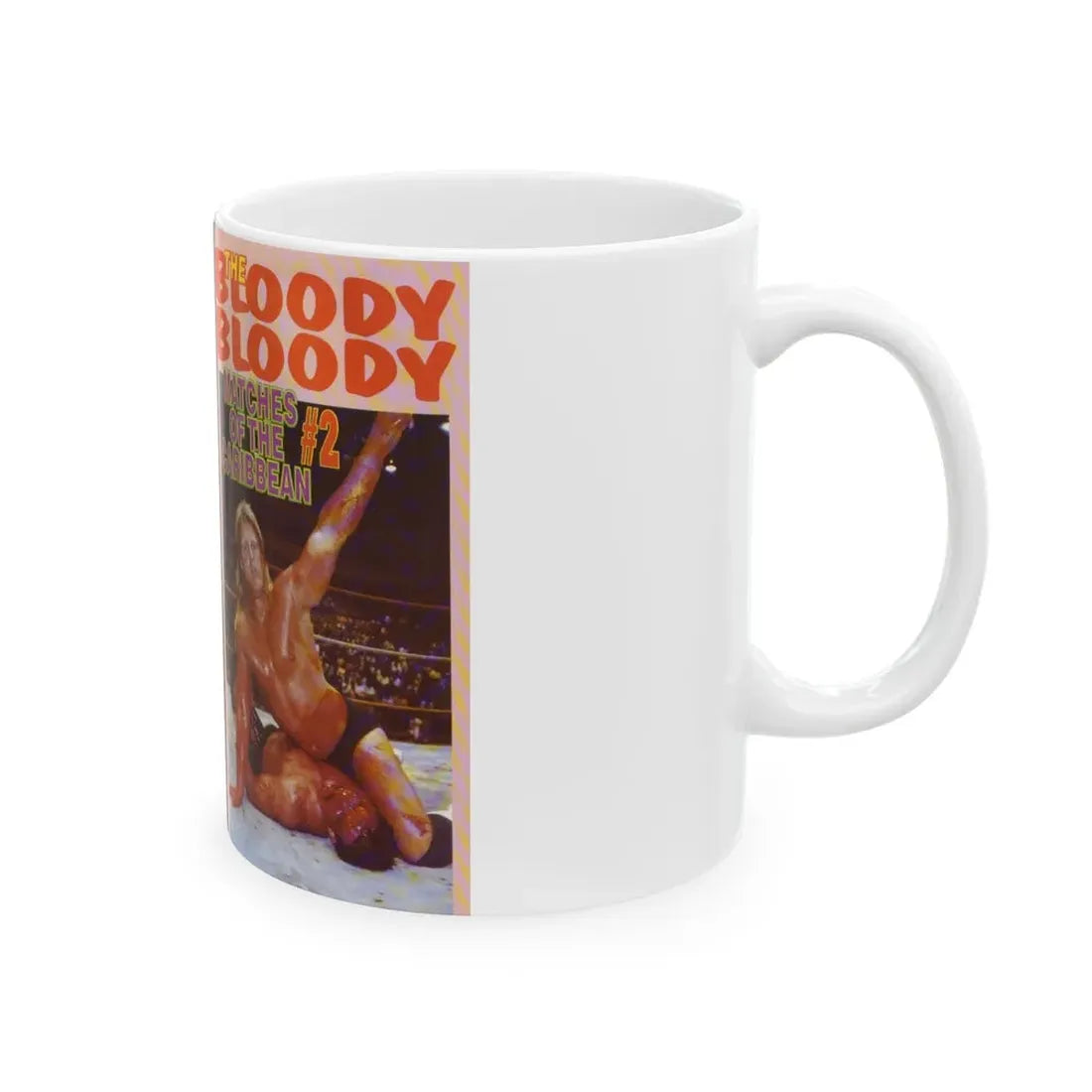 THE BLOODY BLOODY MATCHES OF THE CARIBBEAN NUMBER 2 (VHS COVER) - White Coffee Mug - Go Mug Yourself