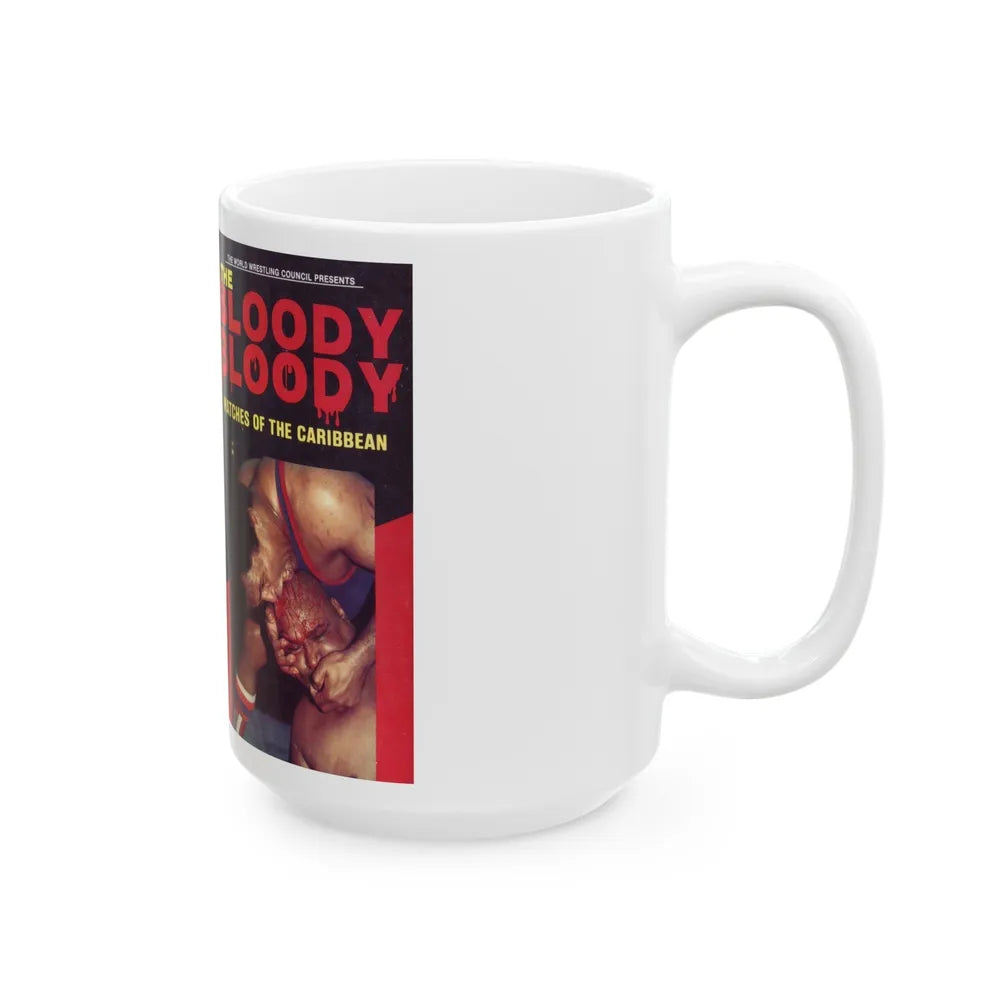 THE BLOODY BLOODY MATCHES OF THE CARIBBEAN (VHS COVER) - White Coffee Mug-Go Mug Yourself