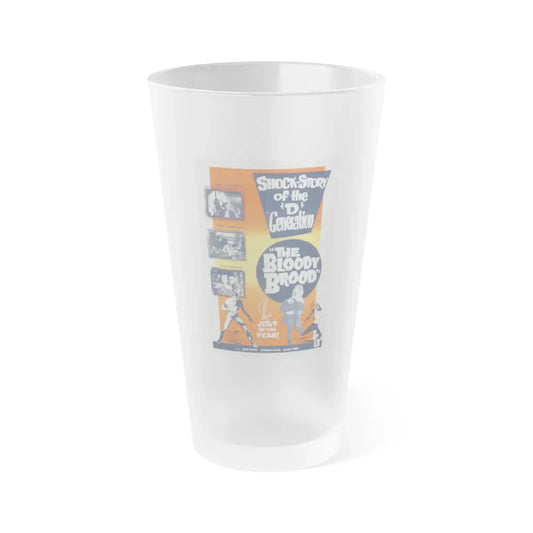 THE BLOODY BROOD 1959 Movie Poster - Frosted Pint Glass 16oz Default Title - Go Mug Yourself