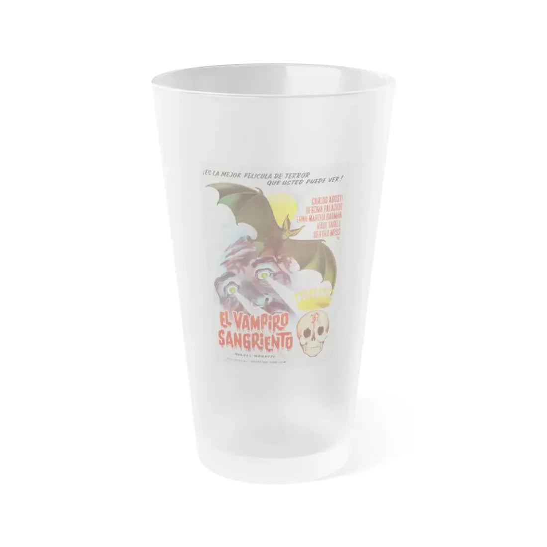 THE BLOODY VAMPIRE 1962 Movie Poster - Frosted Pint Glass 16oz Default Title - Go Mug Yourself