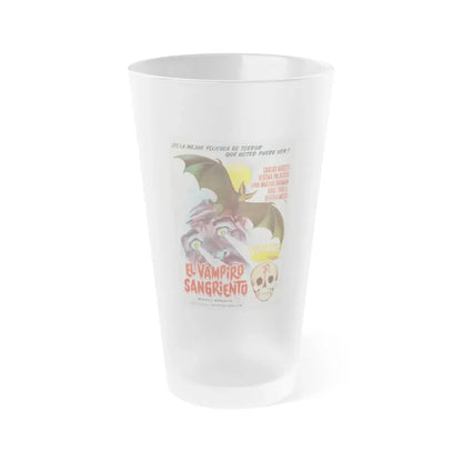 THE BLOODY VAMPIRE 1962 Movie Poster - Frosted Pint Glass 16oz Default Title - Go Mug Yourself