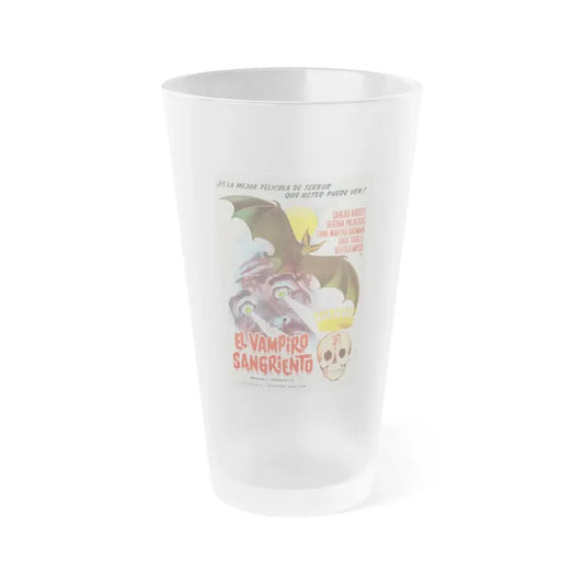 THE BLOODY VAMPIRE 1962 Movie Poster - Frosted Pint Glass 16oz Default Title - Go Mug Yourself