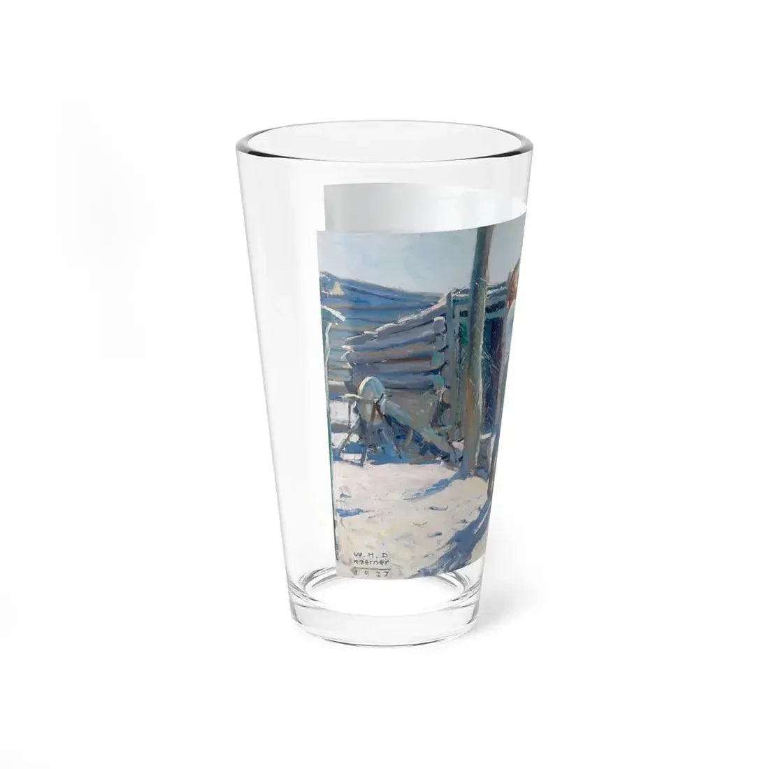 The Blow Hard, 1927 (Magazine Illustration) Pint Glass 16oz - Go Mug Yourself