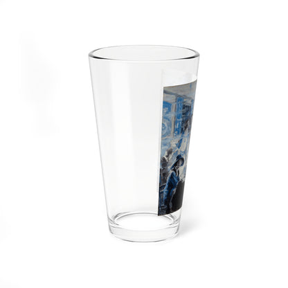 The Blue Mule, interior story illustration, 1923 (Magazine Illustration) Pint Glass 16oz-Go Mug Yourself