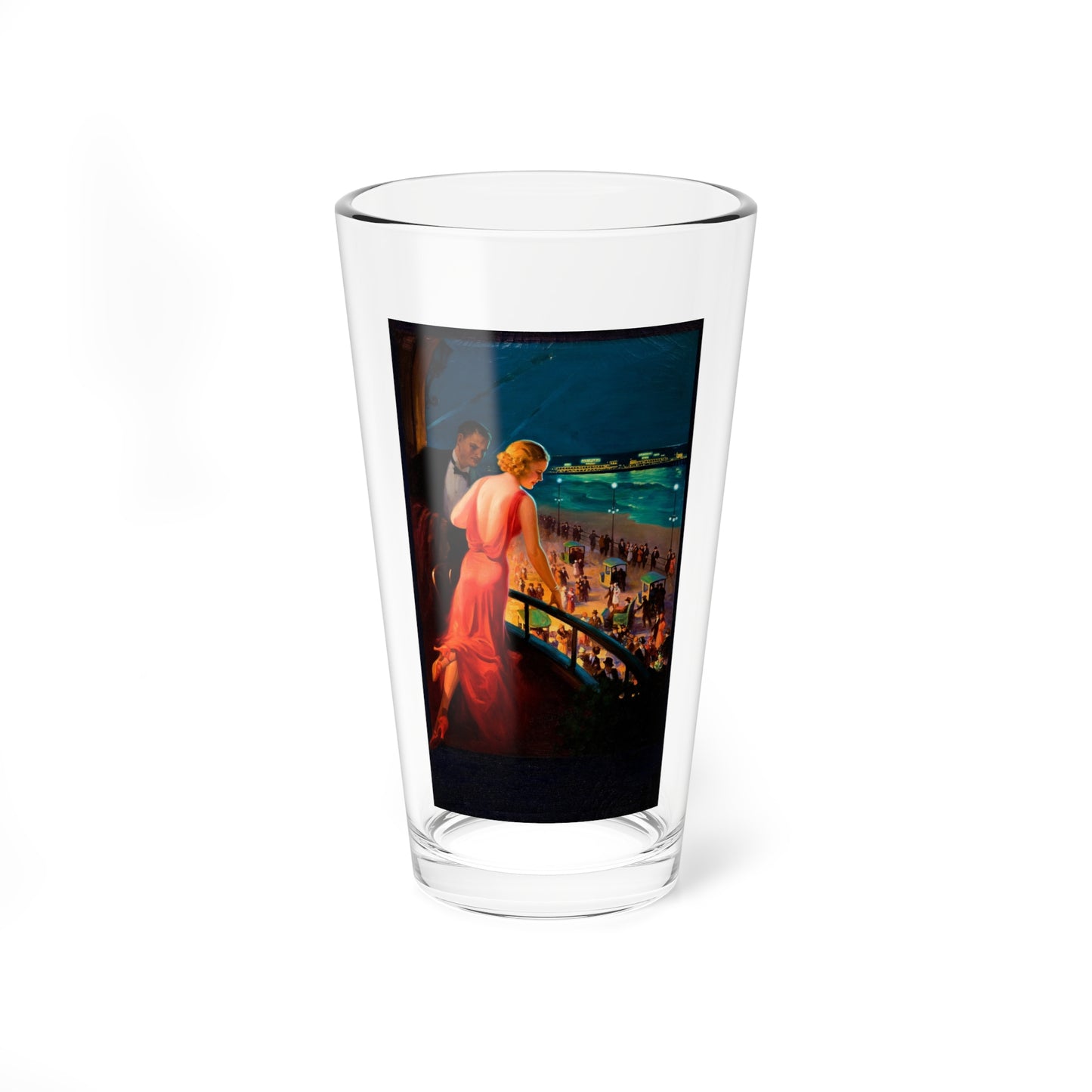 The Boardwalk (Magazine Illustration) Pint Glass 16oz-16oz-Go Mug Yourself