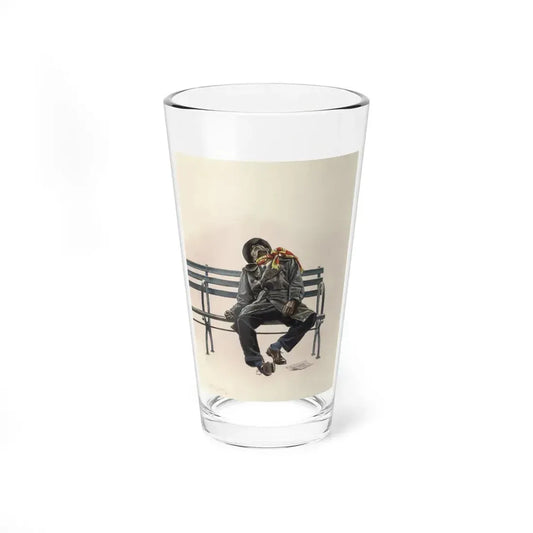 The Body on the Bench, 1952 (Magazine Illustration) Pint Glass 16oz 16oz - Go Mug Yourself
