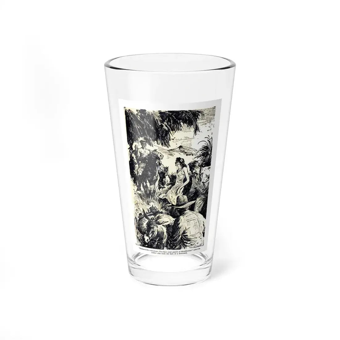 The Bomb At Mon Repos, Blue Book Magazine, May 1941 (Magazine Illustration) Pint Glass 16oz 16oz - Go Mug Yourself
