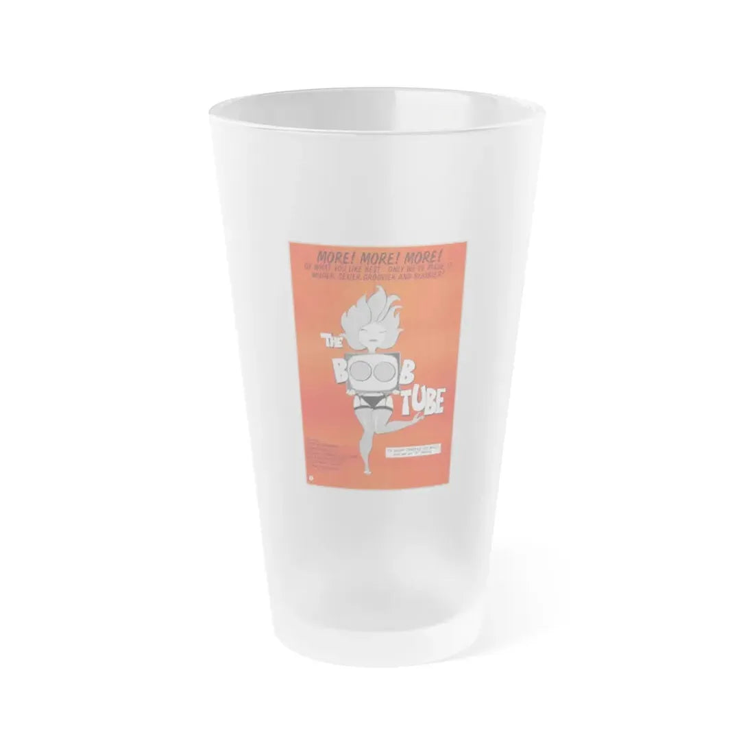 THE BOOBTUBE 1975 Movie Poster - Frosted Pint Glass 16oz Default Title - Go Mug Yourself