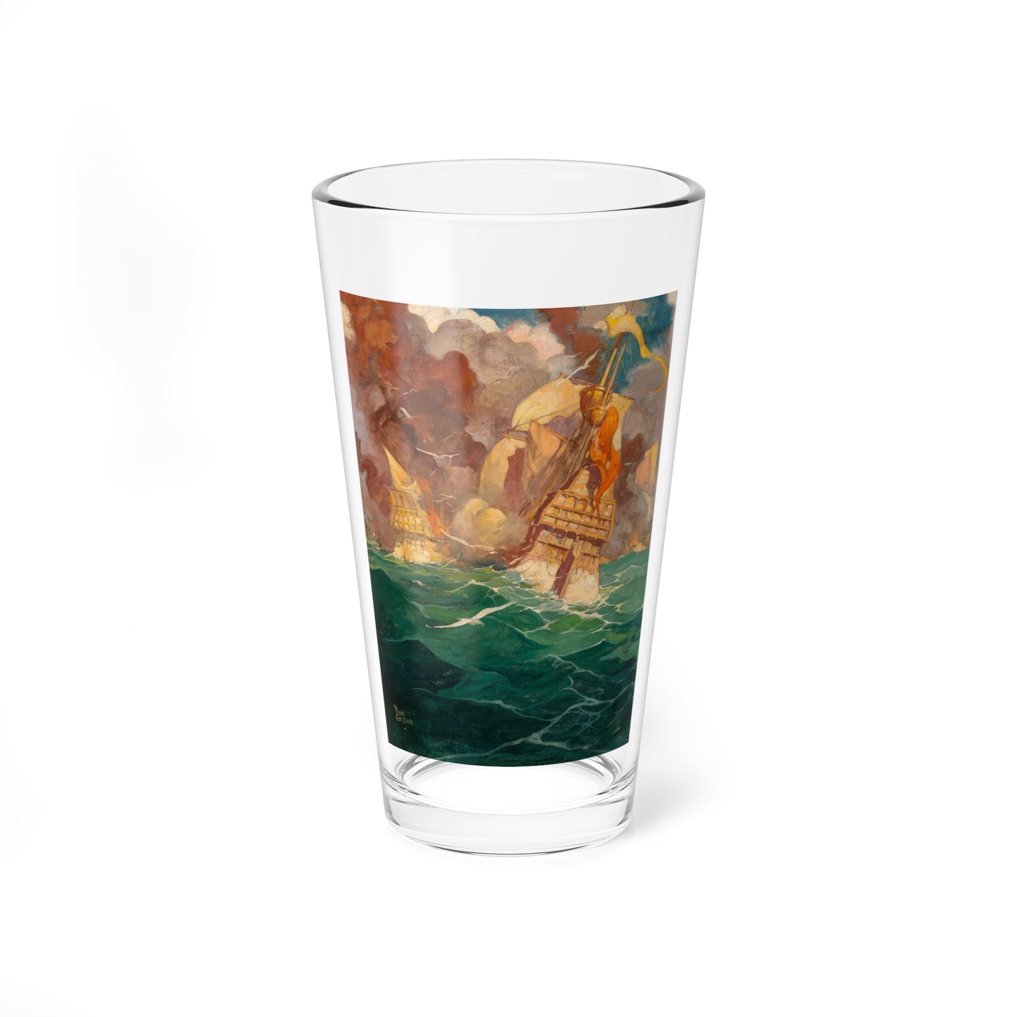 The Book of Courage, book cover, 1929 (Magazine Illustration) Pint Glass 16oz-16oz-Go Mug Yourself